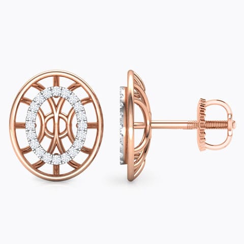 Bhavan Circular Diamond Stud Earrings Bhavan Circular Diamond Stud Earrings