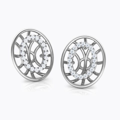 Bhavan Circular Diamond Stud Earrings