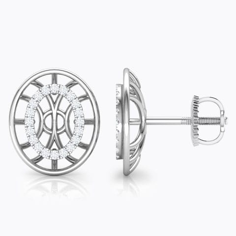 Bhavan Circular Diamond Stud Earrings