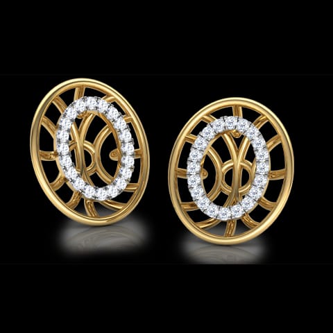 Bhavan Circular Diamond Stud Earrings