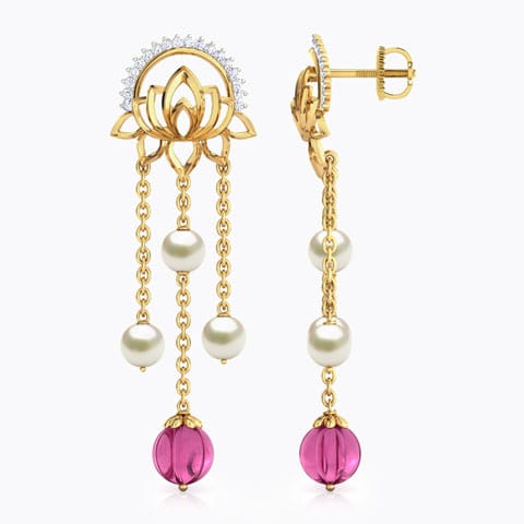 Rambagh Pond Gemstone Drop Earrings Rambagh Pond Gemstone Drop Earrings