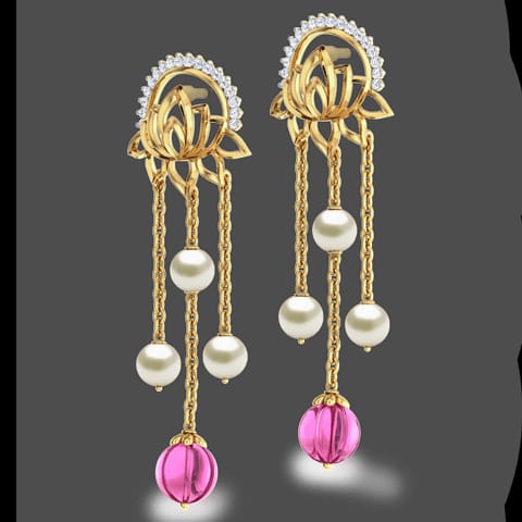 Rambagh Pond Gemstone Drop Earrings Rambagh Pond Gemstone Drop Earrings