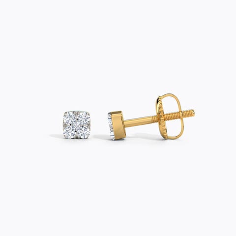Petite Quad Diamond Stud Earrings Petite Quad Diamond Stud Earrings