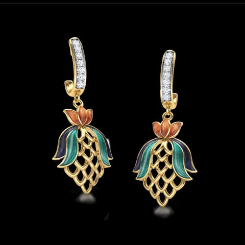 Alina Tulip Diamond Drop Earrings Alina Tulip Diamond Drop Earrings