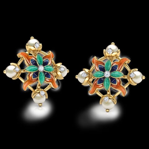 Adah Lily Pearl Stud Earrings