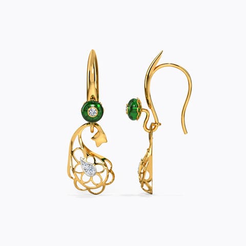 Intricate Paisley Gemstone Drop Earrings Intricate Paisley Gemstone Drop Earrings