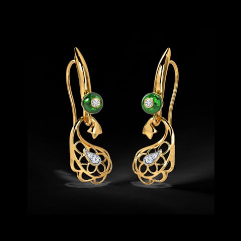 Intricate Paisley Gemstone Drop Earrings Intricate Paisley Gemstone Drop Earrings