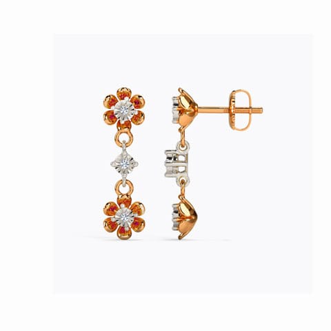 Blossom Miracle Plate Diamond Drop Earrings