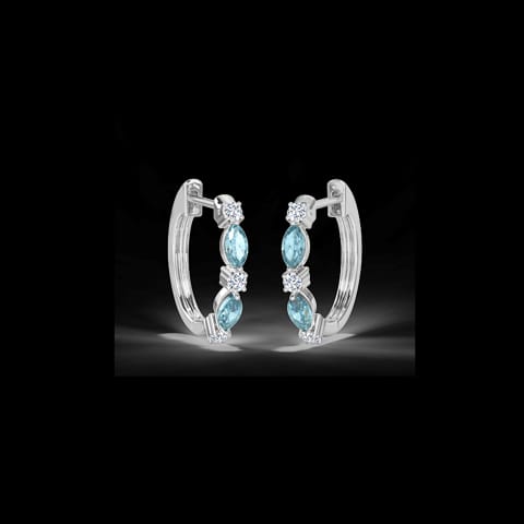 Topaz Gemstone Hoop Earrings Topaz Gemstone Hoop Earrings