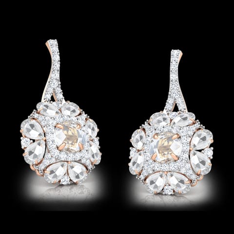 Yasmin Floret Gemstone Drop Earrings