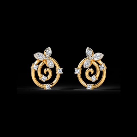 Glittering Petals Diamond Stud Earrings Glittering Petals Diamond Stud Earrings