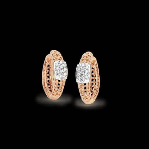 Trendy Twill Diamond Hoop Earrings Trendy Twill Diamond Hoop Earrings