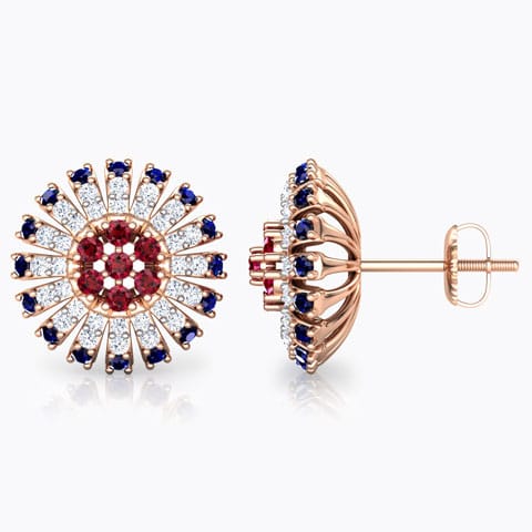 Nitya Vibrant Gemstone Stud Earrings Nitya Vibrant Gemstone Stud Earrings