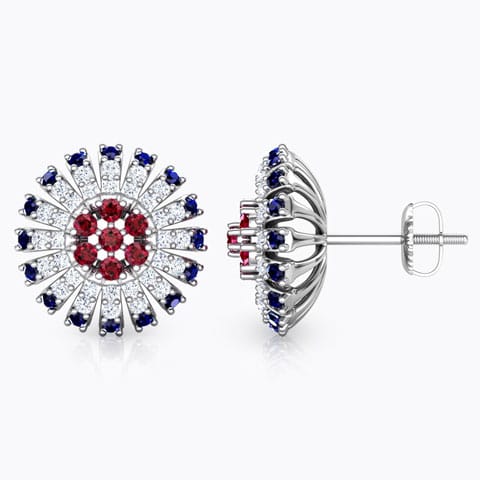 Nitya Vibrant Gemstone Stud Earrings