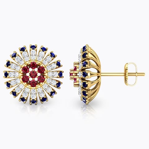 Nitya Vibrant Gemstone Stud Earrings Nitya Vibrant Gemstone Stud Earrings