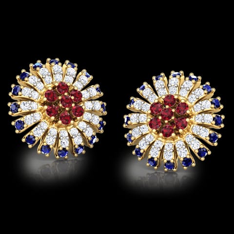 Nitya Vibrant Gemstone Stud Earrings Nitya Vibrant Gemstone Stud Earrings