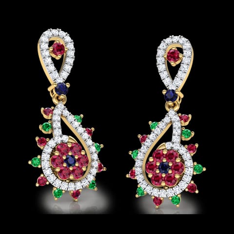 Pia Vibrant Gemstone Drop Earrings Pia Vibrant Gemstone Drop Earrings