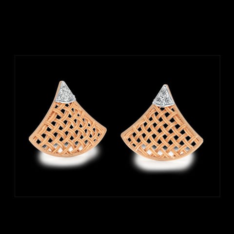 Flare Twill Diamond Stud Earrings Flare Twill Diamond Stud Earrings