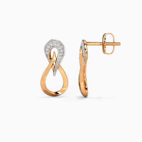 Swerve Diamond Stud Earrings