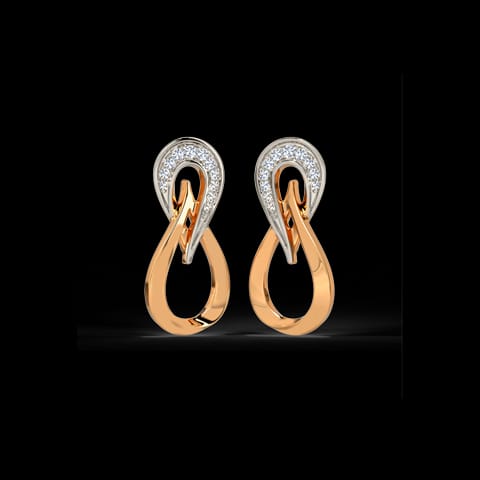 Swerve Diamond Stud Earrings