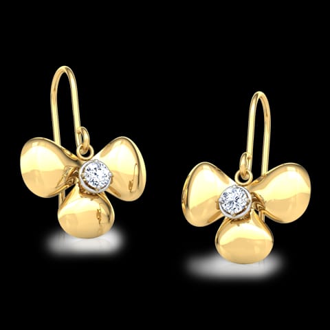 Aarya Floret Diamond Drop Earrings