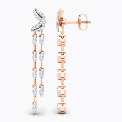 Petals Chandelier Diamond Drop Earrings Petals Chandelier Diamond Drop Earrings
