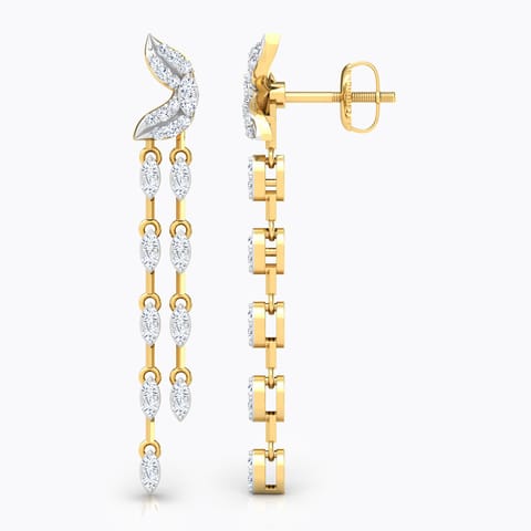 Petals Chandelier Diamond Drop Earrings