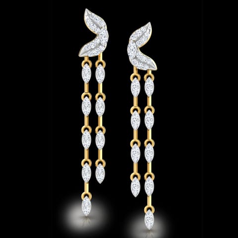 Petals Chandelier Diamond Drop Earrings