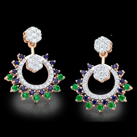 Advita Vibrant Gemstone Drop Earrings