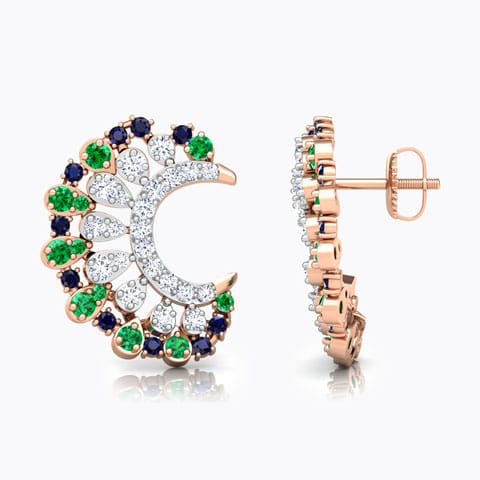 Anika Vibrant Gemstone Stud Earrings