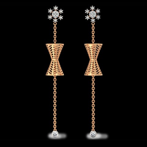 Snowflake Cutout Diamond Drop Earrings Snowflake Cutout Diamond Drop Earrings
