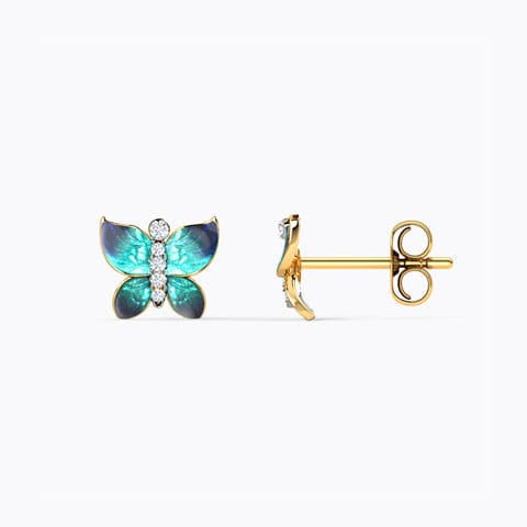 Hover Butterfly Diamond Stud Earrings Hover Butterfly Diamond Stud Earrings