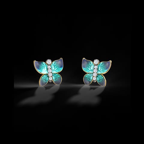 Hover Butterfly Diamond Stud Earrings Hover Butterfly Diamond Stud Earrings