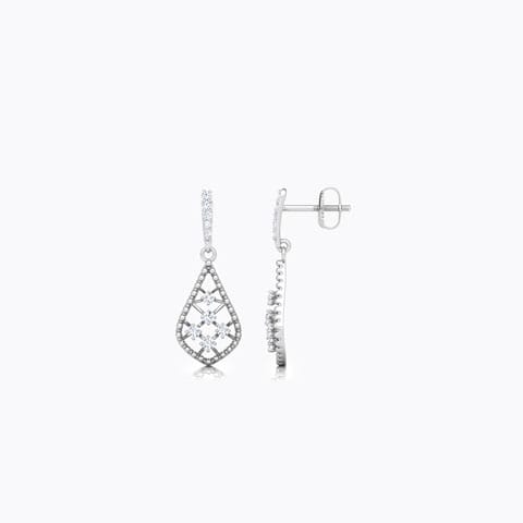 Miligrain Lattice Diamond Drop Earrings Miligrain Lattice Diamond Drop Earrings