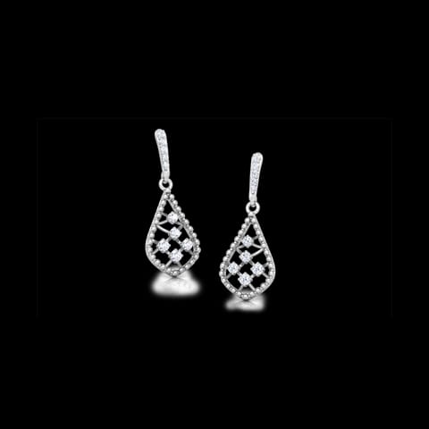 Miligrain Lattice Diamond Drop Earrings Miligrain Lattice Diamond Drop Earrings