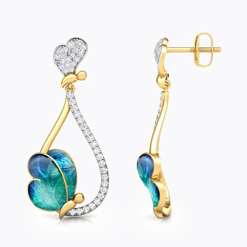 Opulent Butterfly Diamond Drop Earrings Opulent Butterfly Diamond Drop Earrings