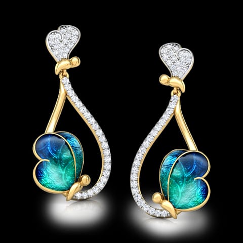 Opulent Butterfly Diamond Drop Earrings Opulent Butterfly Diamond Drop Earrings