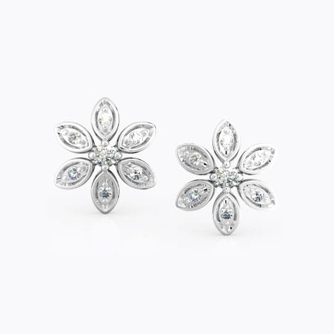Daisy Floret Diamond Stud Earrings