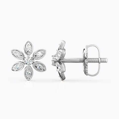 Daisy Floret Diamond Stud Earrings