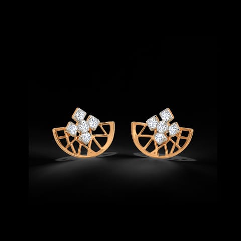 Arc Geometric Diamond Stud Earrings Arc Geometric Diamond Stud Earrings