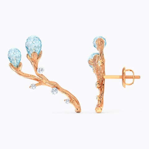 Sprig Dewdrops Gemstone Ear Cuffs Sprig Dewdrops Gemstone Ear Cuffs
