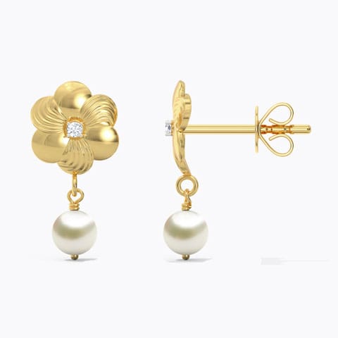 Bright Floral Pearl Drop Earrings Bright Floral Pearl Drop Earrings