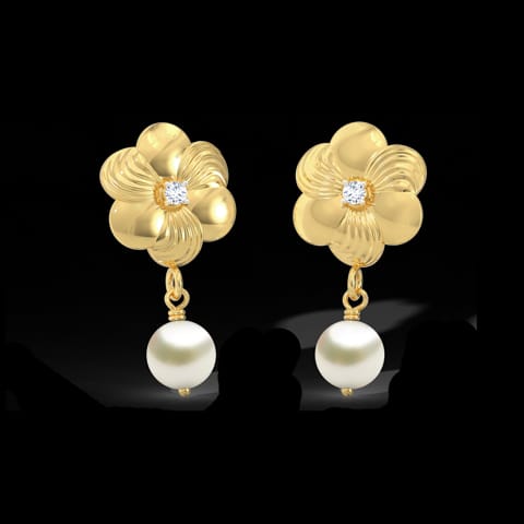Bright Floral Pearl Drop Earrings Bright Floral Pearl Drop Earrings