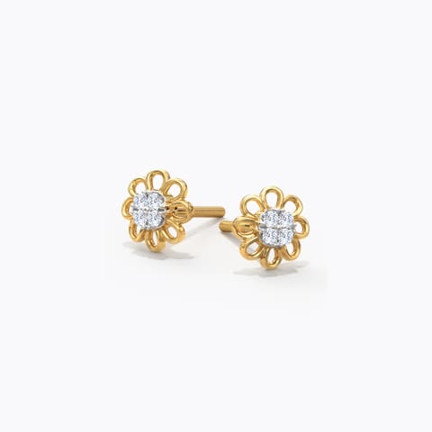 Dainty Blossom Diamond Stud Earrings Dainty Blossom Diamond Stud Earrings