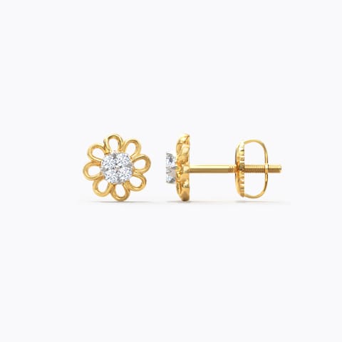 Dainty Blossom Diamond Stud Earrings Dainty Blossom Diamond Stud Earrings