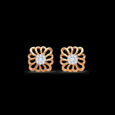 Urvi Ornate Diamond Stud Earrings