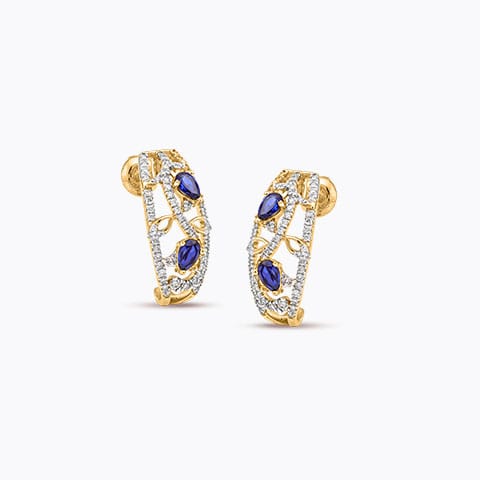 Bedazzled Gemstone Hoop Earrings