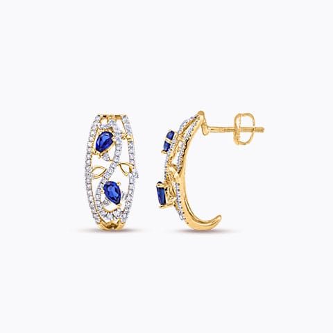 Bedazzled Gemstone Hoop Earrings