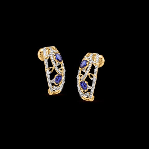 Bedazzled Gemstone Hoop Earrings