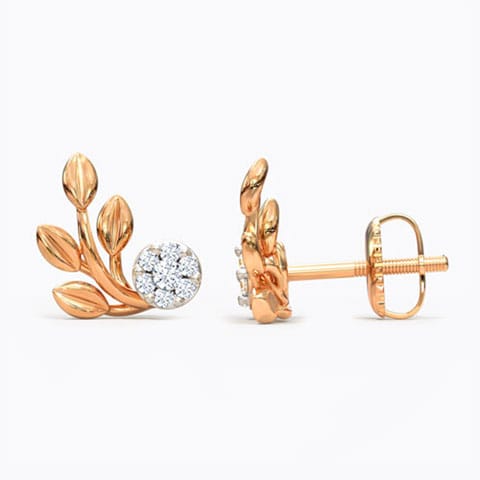 Clutch Fern Diamond Stud Earrings